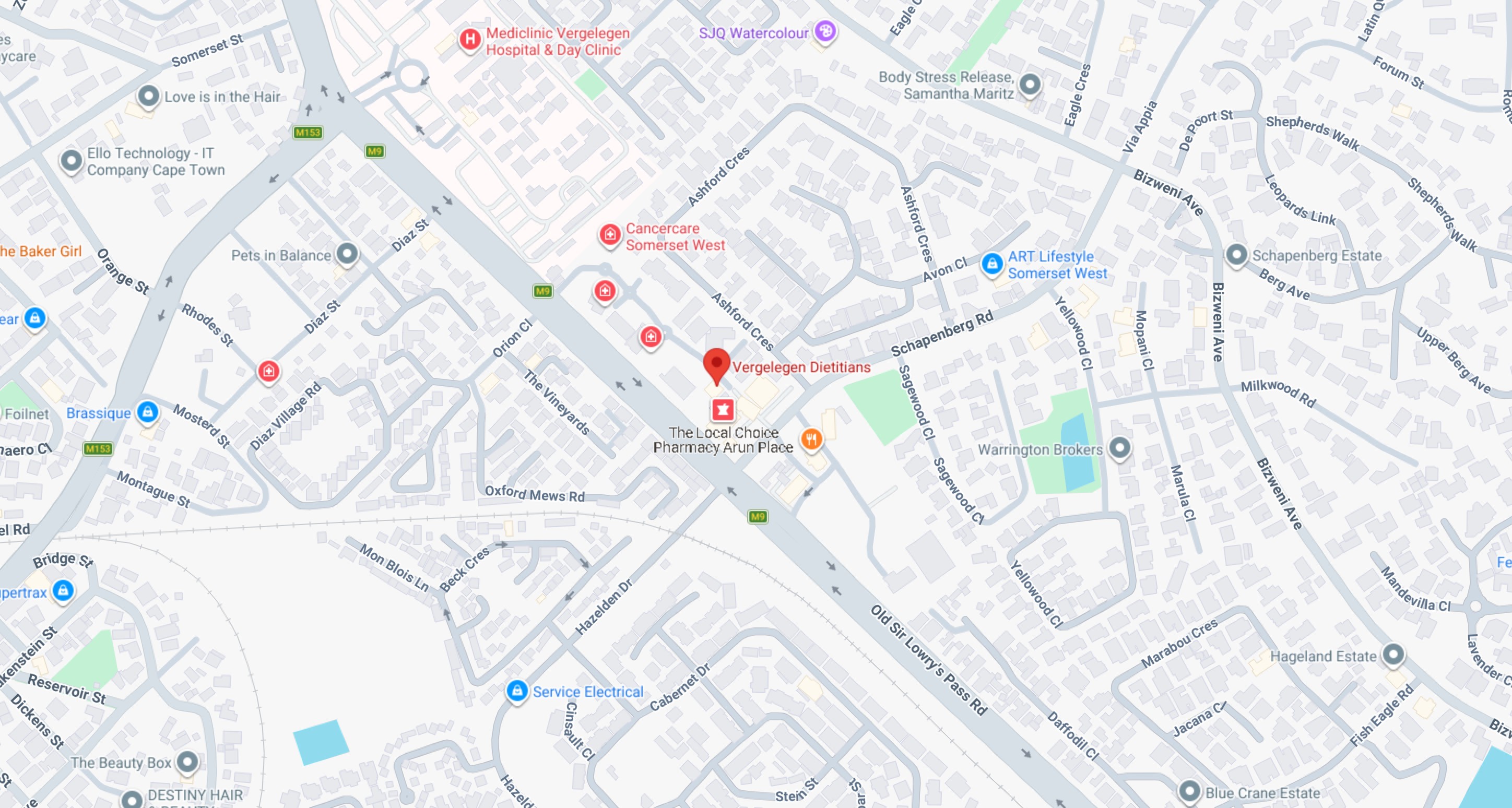 Map showing the location of 